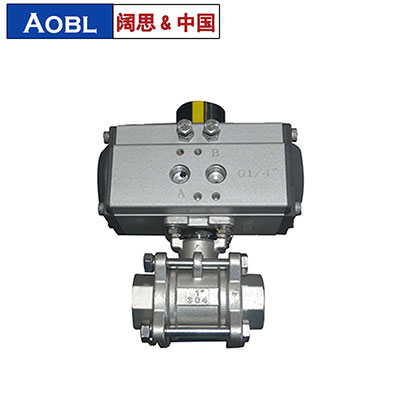 氣動絲扣球閥，不銹鋼絲扣球閥，AOBL三片式絲扣球閥-上海闊思電子有限公司官網